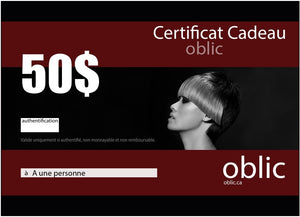 Cartes Cadeaux OBLIC